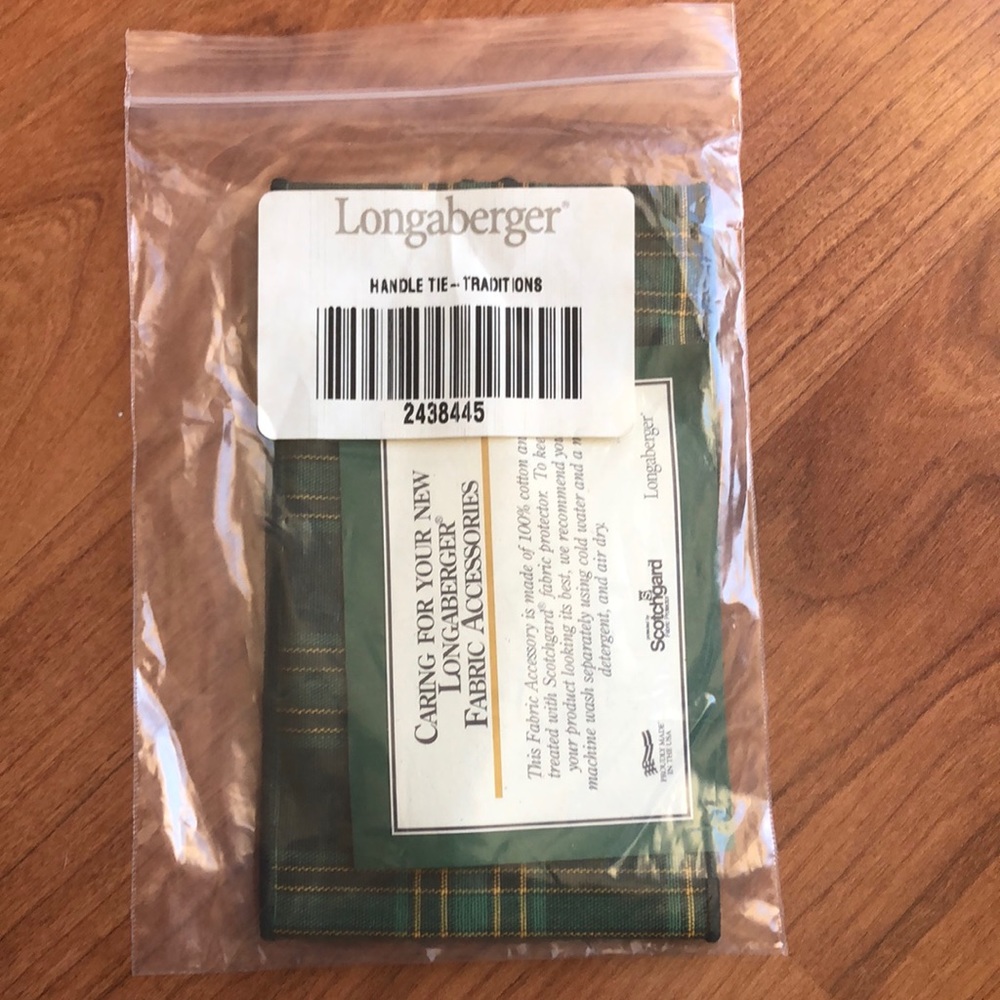 NIP Longaberger Handle Tie Traditions